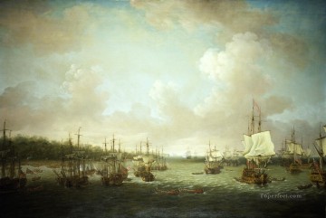 Landscapes Painting - Dominic Serres the Elder The Capture of Havana 1762 Landing Cannon and Stores Naval Battles
